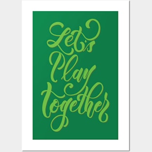 Let's Play Together Coloured Posters and Art